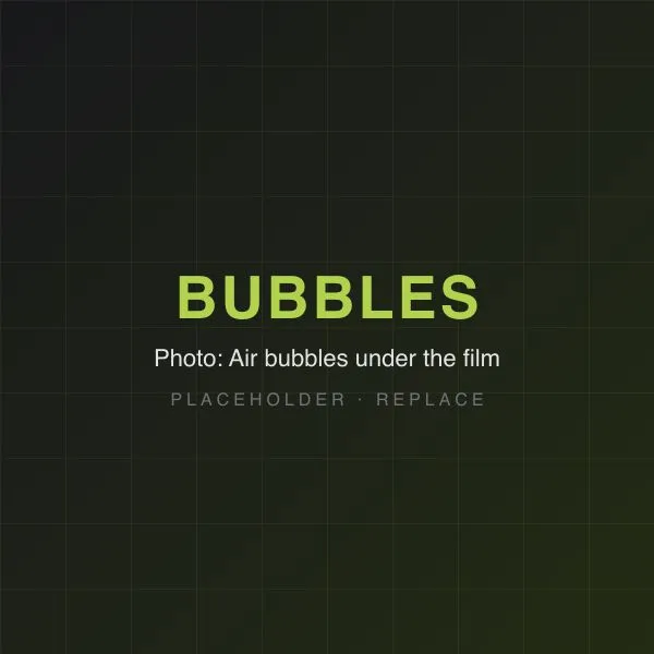 Air bubbles and trapped air
