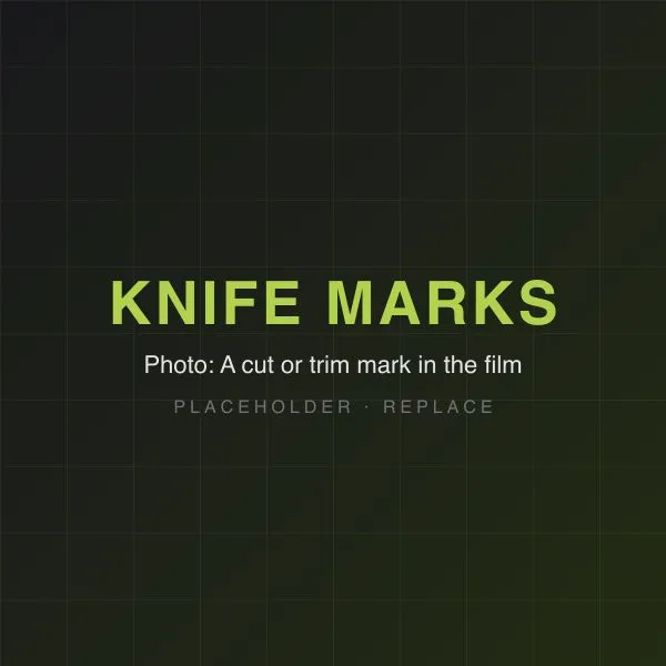 Knife marks or trim damage